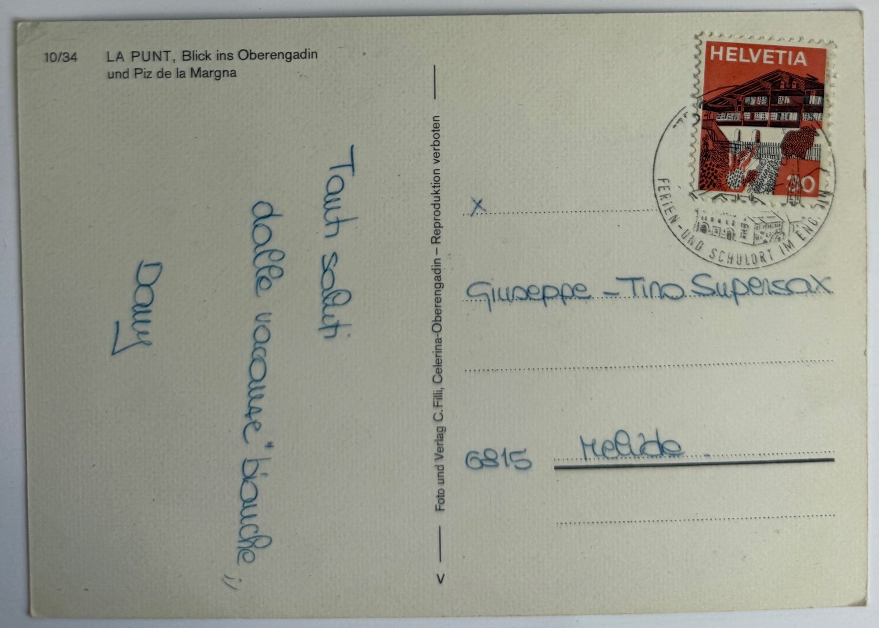 Cartoline postali: La Punt 1980 – Usato da Lutry venduto da Ediego 1