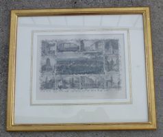 Alter Stich, gerahmt vergoldet - Souvenir de Berne