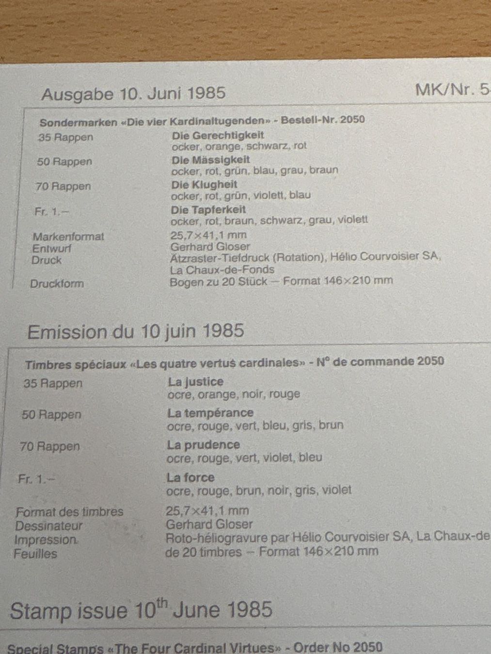 Cartoline postali: MAXIMUMKARTEN LIECHTENSTEIN NR. 54 / 1985 – Usato da Ibach venduto da lisch3 6