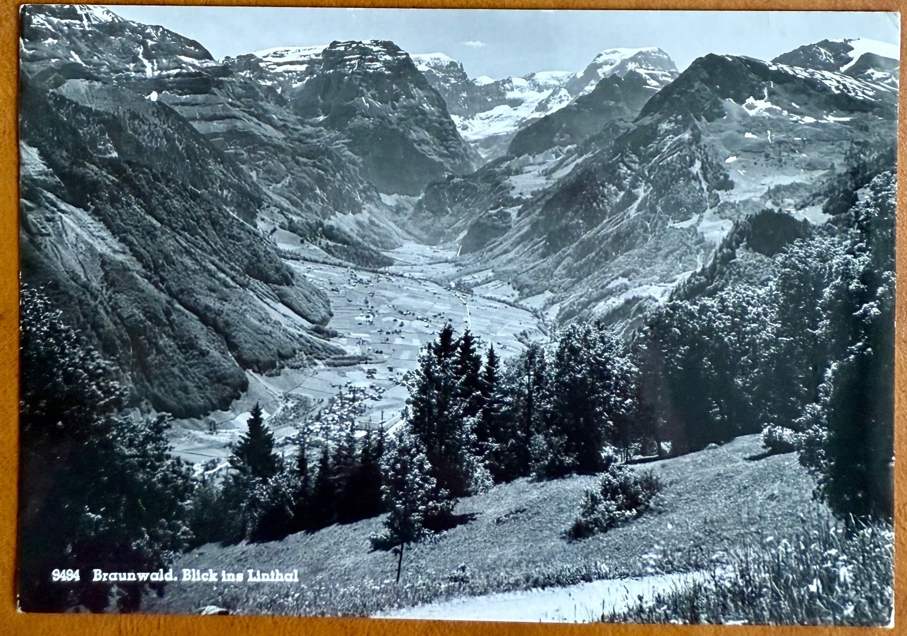 Ansichtskarten: Braunwald - blick ins Linthal  1967 – Gebraucht aus Lutry von Ediego