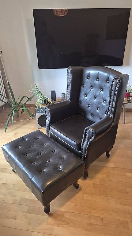 Fauteuils: Ledersessel mit Fussstütze – D'occasion à Oberengstringen par moserpa6 1