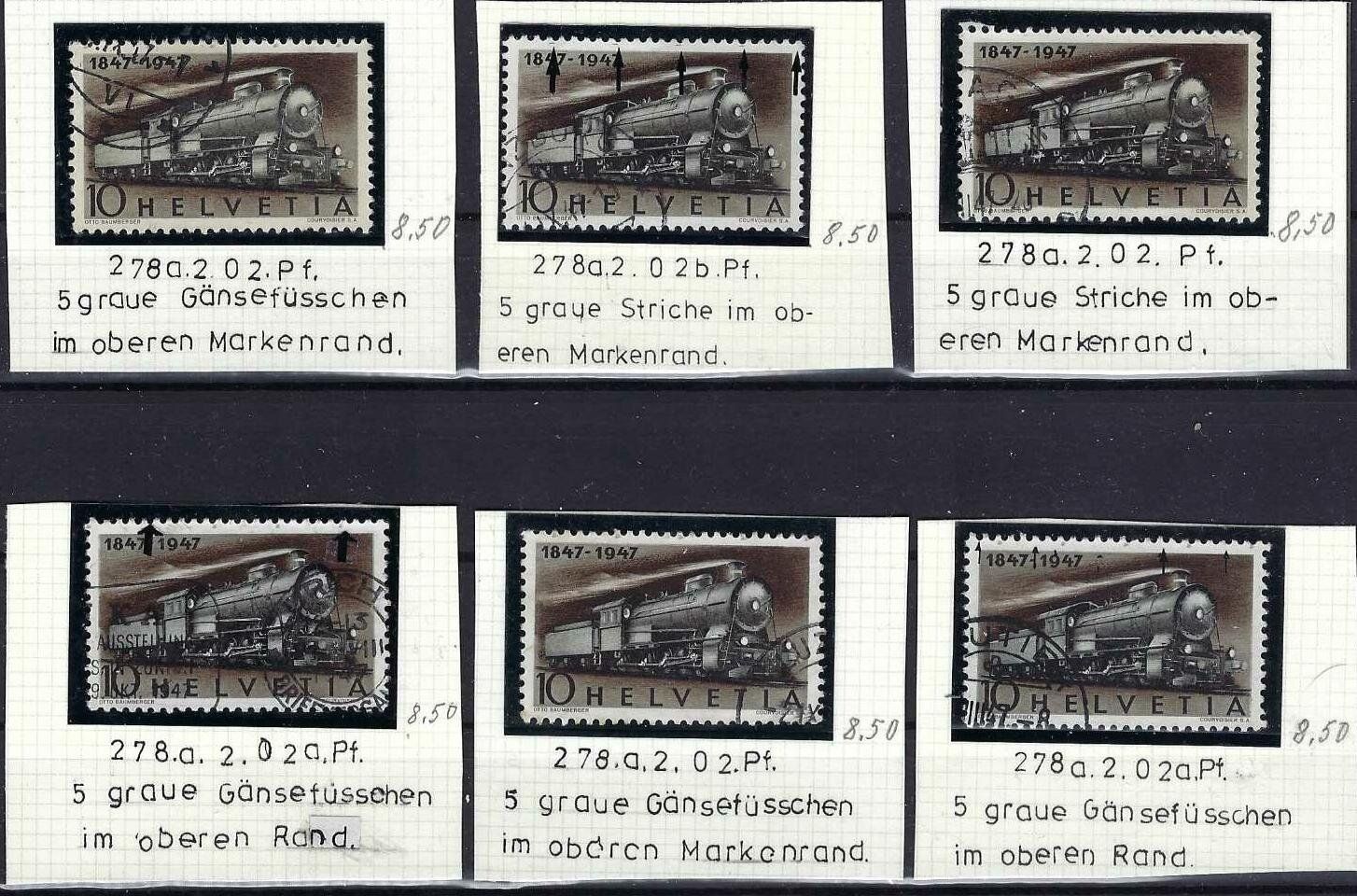 Alle Briefmarken: Abarten 1946 Schnellzugdampflok gest. – Gebraucht aus Hitzkirch von walti1959