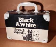 Vintage Black & White Whisky Koffer - Sammlerstück!
