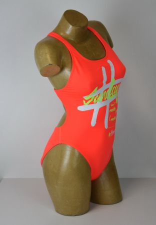 HEAD Damen Badeanzug Badekleid /orange,neon grün/Gr.30(XXS)
