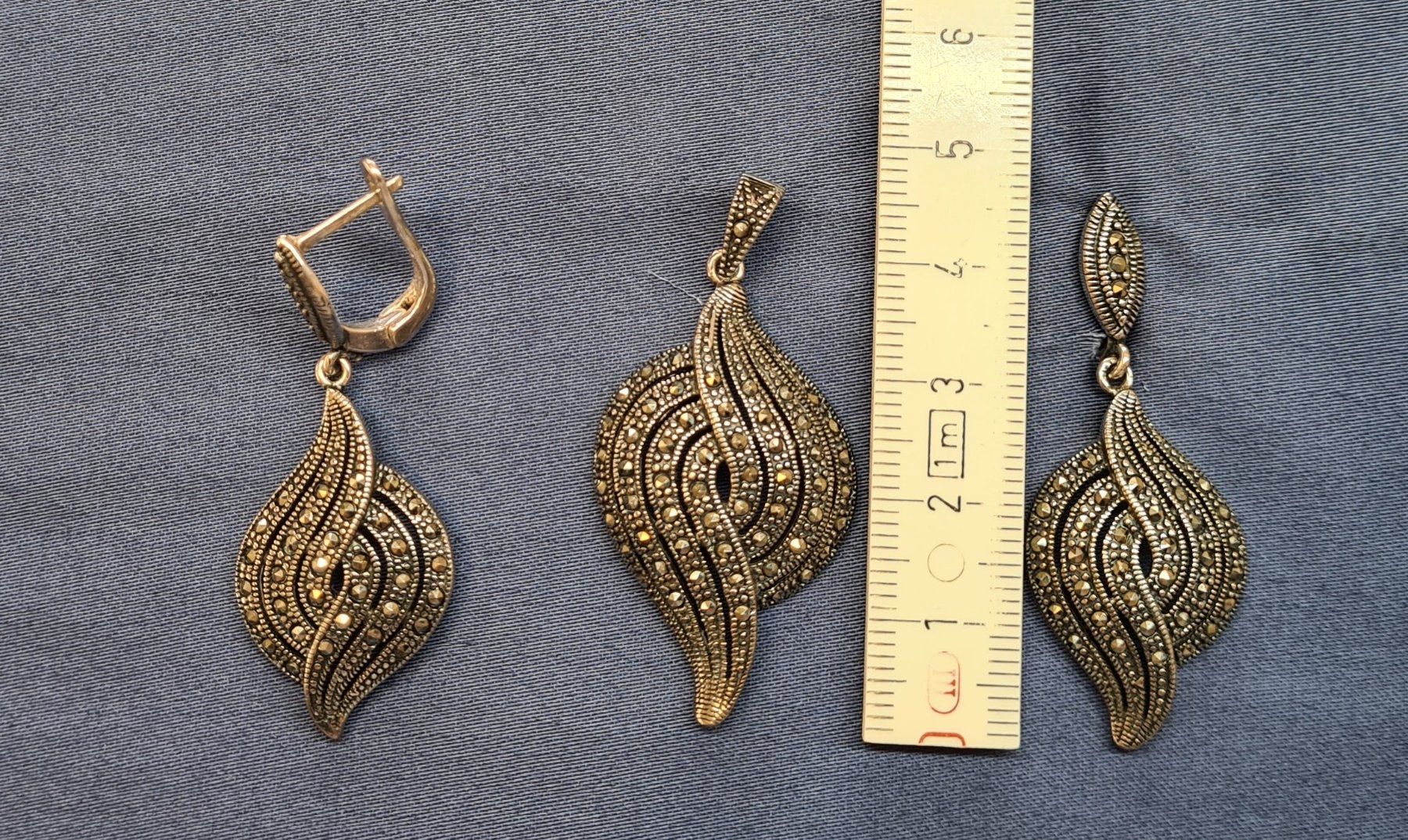 Altri gioielli: Markasit 2er Schmuckset, Silber – Usato da Binningen venduto da nic_s9fb 1