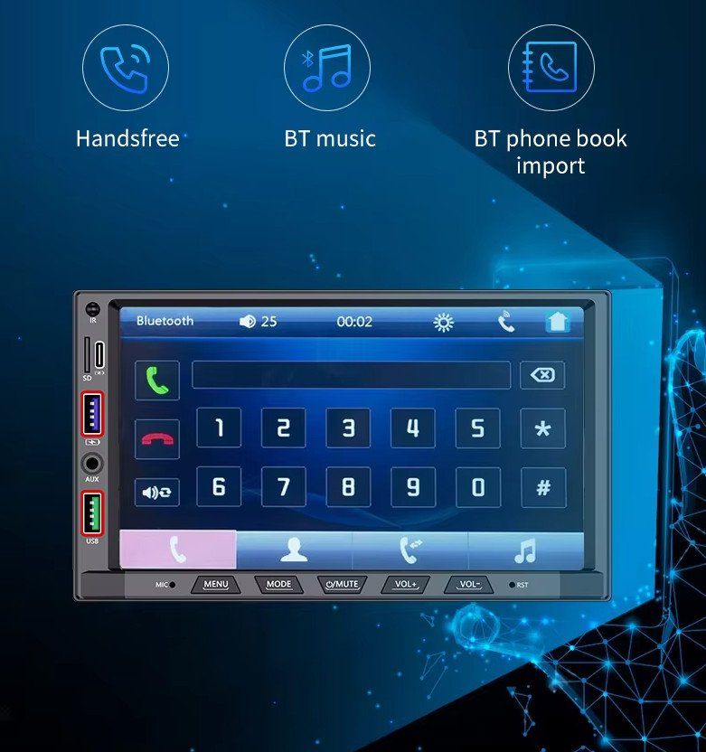 Radios: Autoradio 2DIN BX-449 - Bluetooth, Mirrorlink, USB, Aux – Neu und originalverpackt aus Corcelles-près-Payerne von FactoryofSound 6