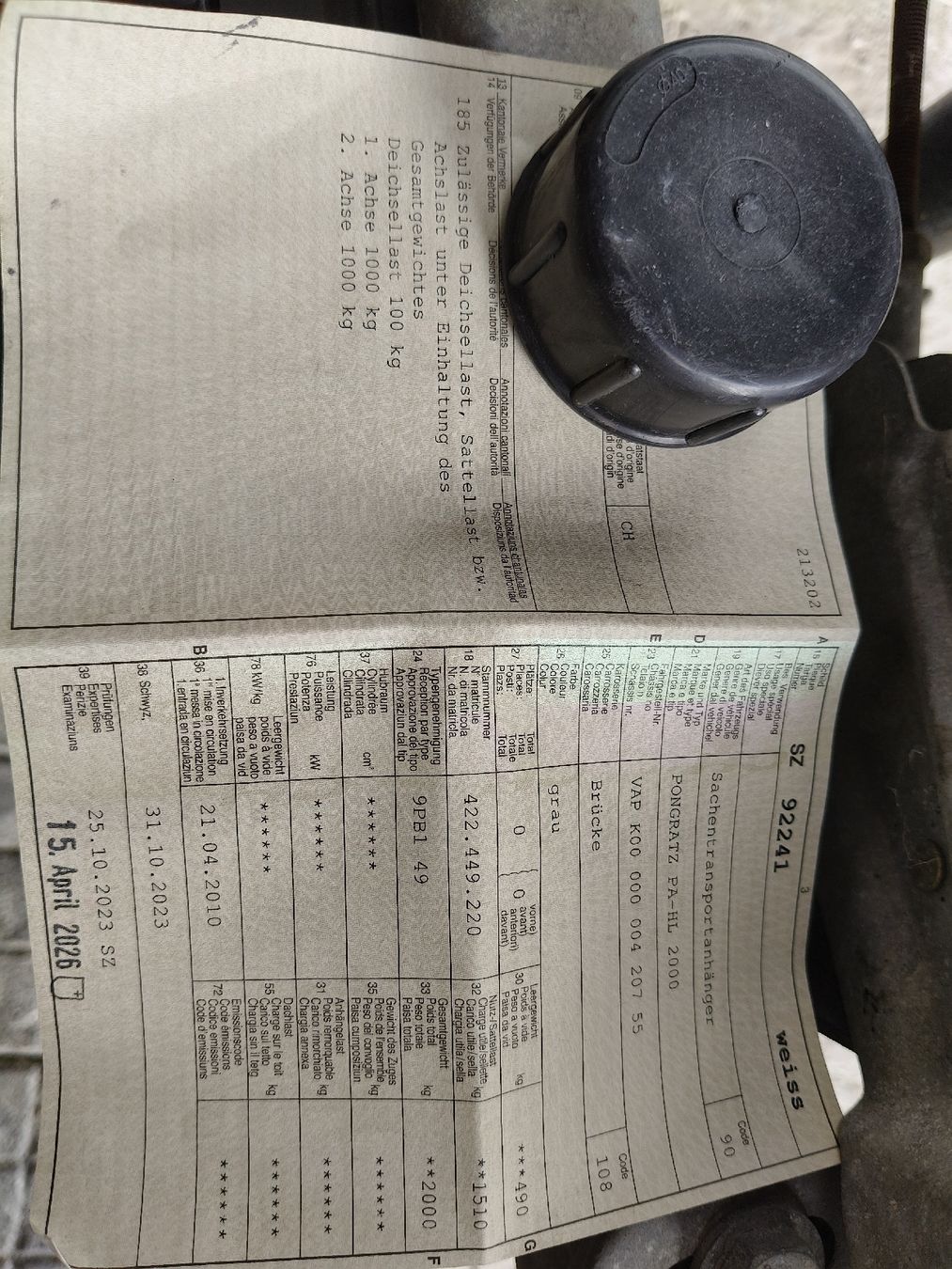 Pongratz Anhänger: Anhänger Pongratz – Gebraucht aus Ibach von reichmuth9 3