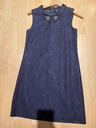 Guess Kleid Dunkelblau Grösse 14 Glitzer Kragen Festlich