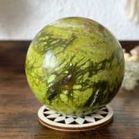 ✲ Grüner Opal Kugel ✲ 303g / Ø 63mm green Opal Sphere