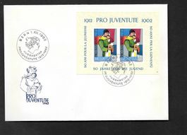 FDC Pro Juventute Jubiläumsblock J199 ET Bern 1.12.1962