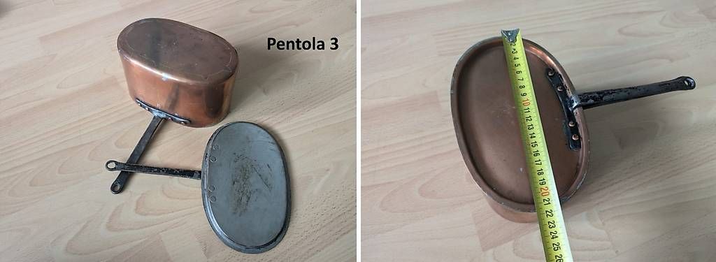 Pentole: Pentole/casseruole ticinesi in rame con coperchio – Usato da Magliaso venduto da bosfu 3