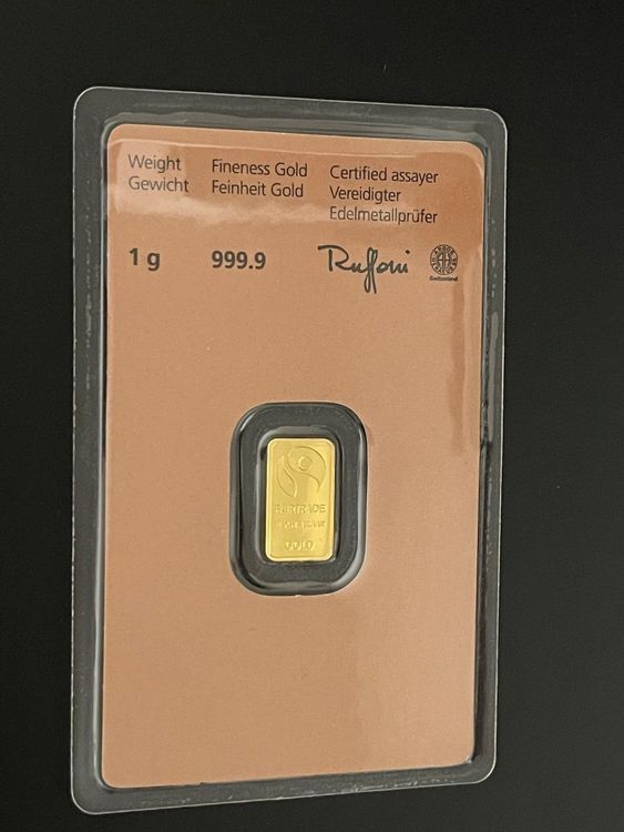 Metalli preziosi: Goldbarren 1g Kantonal Bank – Nuovo e nell'imballaggio originale da Untersiggenthal venduto da byiggy 1