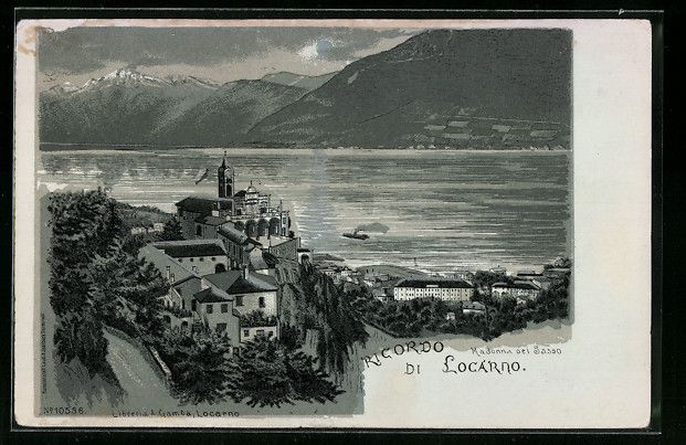 Cartoline postali: Mondschein-Lithographie Locarno, Ortsans – Usato da Berlin venduto da bartko-reher