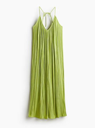 Robe longue verte à fines bretelles taille S