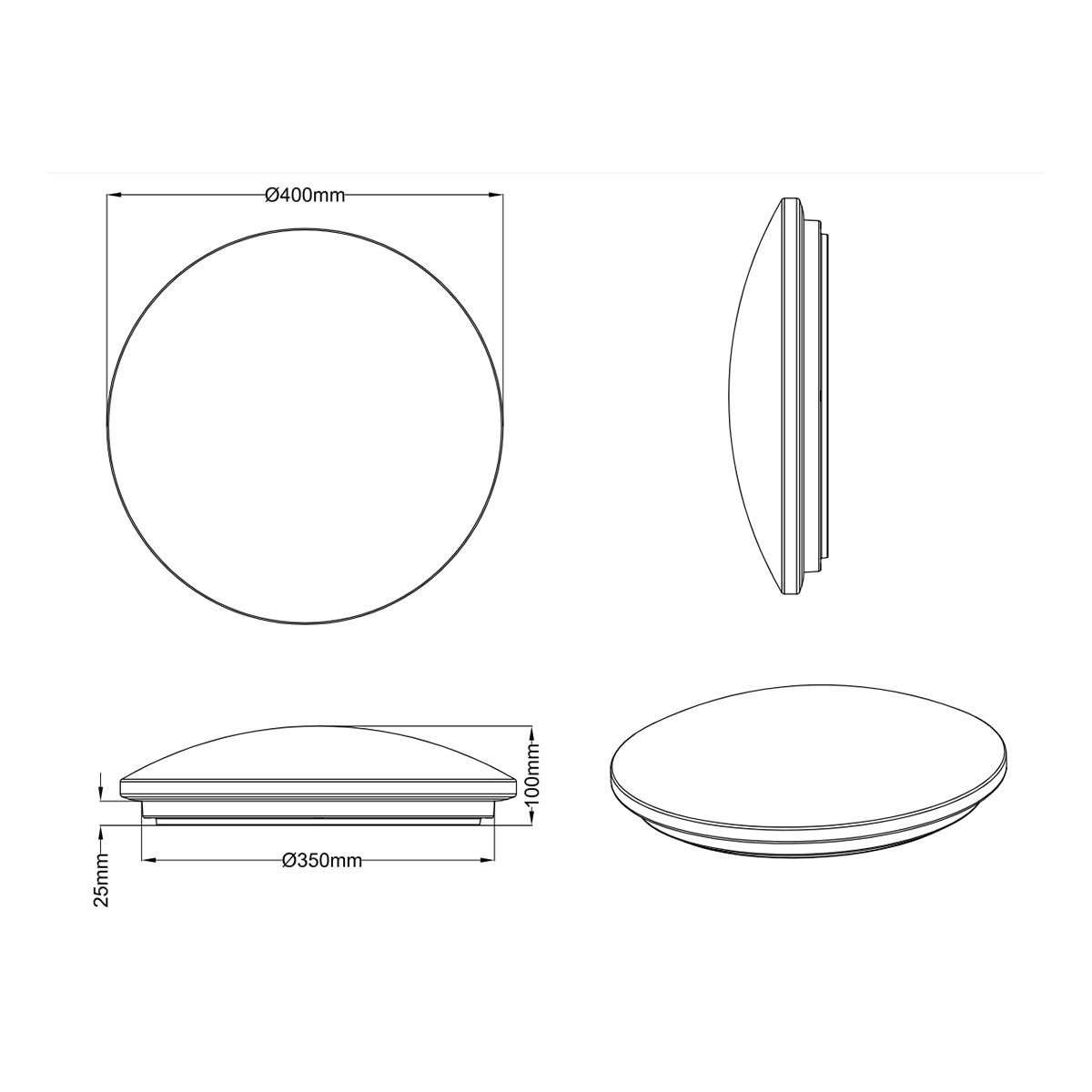 Lampadari & plafoniere: LED Deckenleuchte, Rund, Mond-Design – Nuovo (secondo la descrizione) da Kreuzlingen venduto da Smart-Light 9