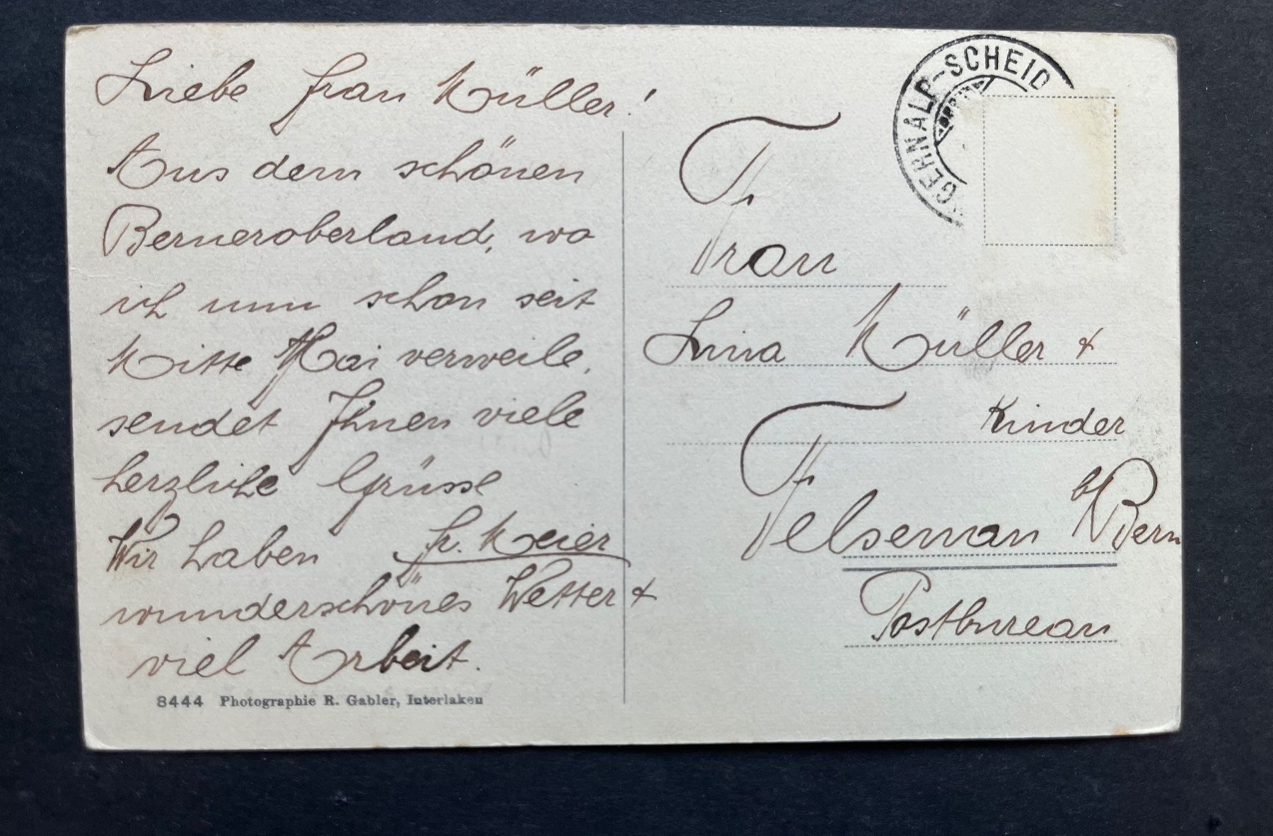 Cartoline postali: Wengernalp - Elektrische Bahn, ca. 1950 – Usato da Ostermundigen venduto da DaxKarten-75 1