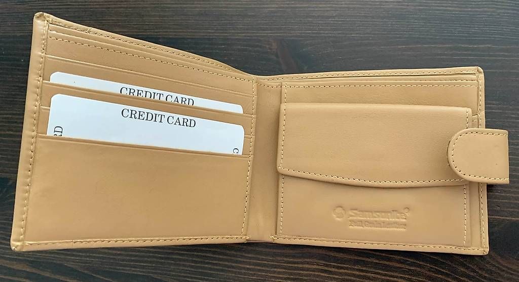 Samsonite Portamonete: Portefeuille Samsonite cuir beige neuf – Nuovo e nell'imballaggio originale da Lausanne venduto da milasha 1