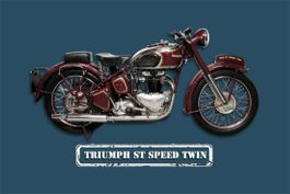 Blechschild-TRIUMPH-ST SPEED TWIN