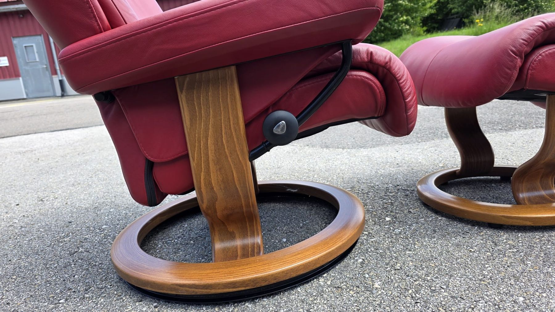 Stressless Sessel: Fauteuil Stressless Magic + Ottoman - Cuir Rouge – Gebraucht aus Le Locle von marylise01 3