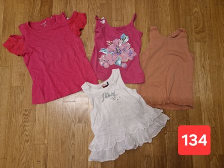 3 hauts filles taille 134