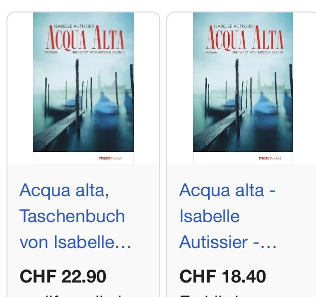 Libri: Aqua Alta: Isabelle Autissier – Usato da Buchs AG venduto da Allerleis 3