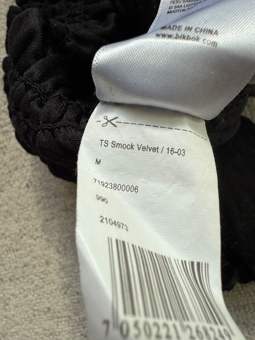 Tops: top " Bik Bok "en smock velours noir – Neu (gemäss Beschreibung) aus Echandens von pepite30 7