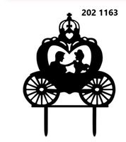NEUER Torten Topper Hochzeitstorte Paar in Kutsche - 2021163