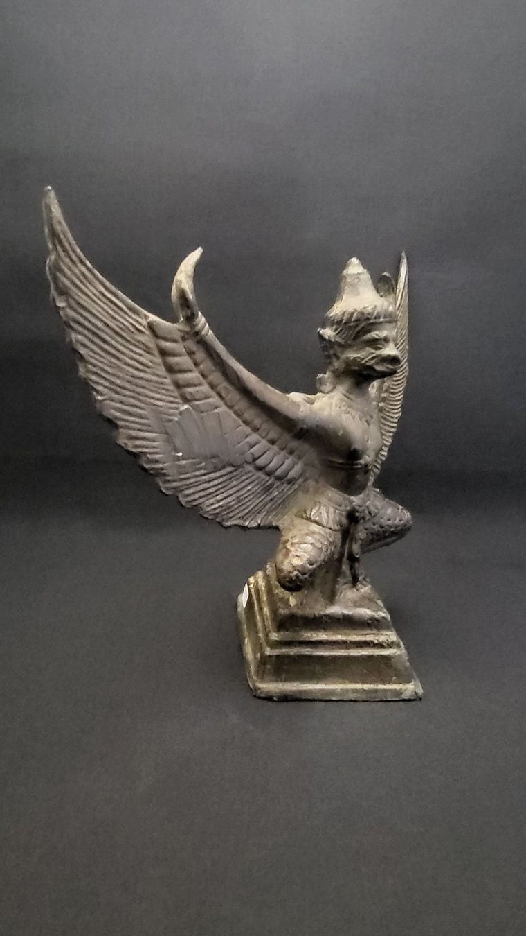 Statuette: Antike Bronze Garuda Statue, Schutz & Kraft – Usato da Basel venduto da spinne02 1