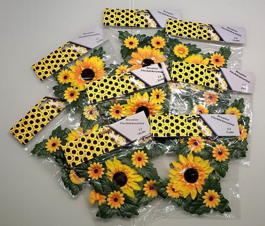 Tutte le decorazioni: 8 Beutel Sonnenblumen Dekoblumen NEU – Nuovo e nell'imballaggio originale da Oetwil am See venduto da Storck