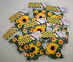 8 Beutel Sonnenblumen Dekoblumen NEU