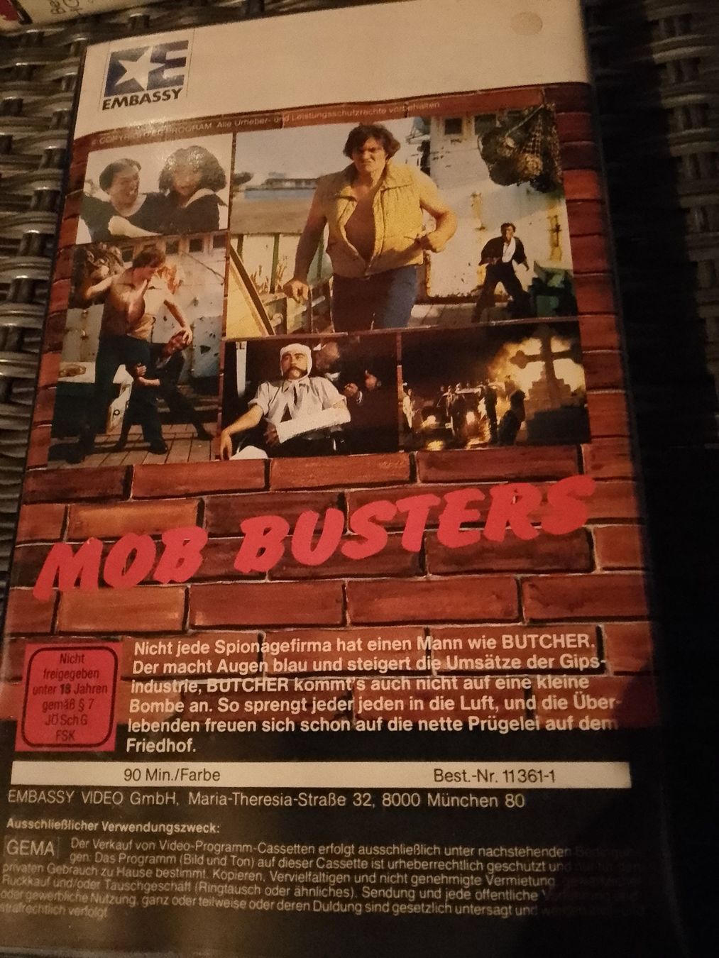 Tutti i VHS: Mob Busters mit Richard Kiel Embassy VHS 11361-1 – Usato da Remetschwil venduto da Privatflohmi 1
