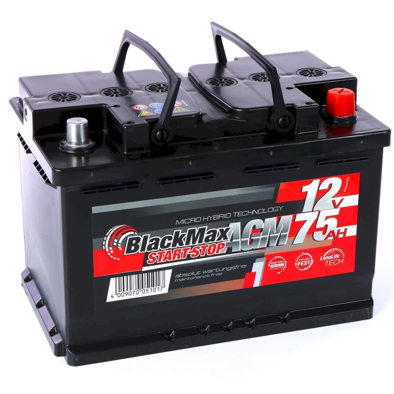 Batteries: BlackMax Start-Stop AGM 12V 75Ah – Neuf avec emballage d'origine à Bottighofen par zaap 2