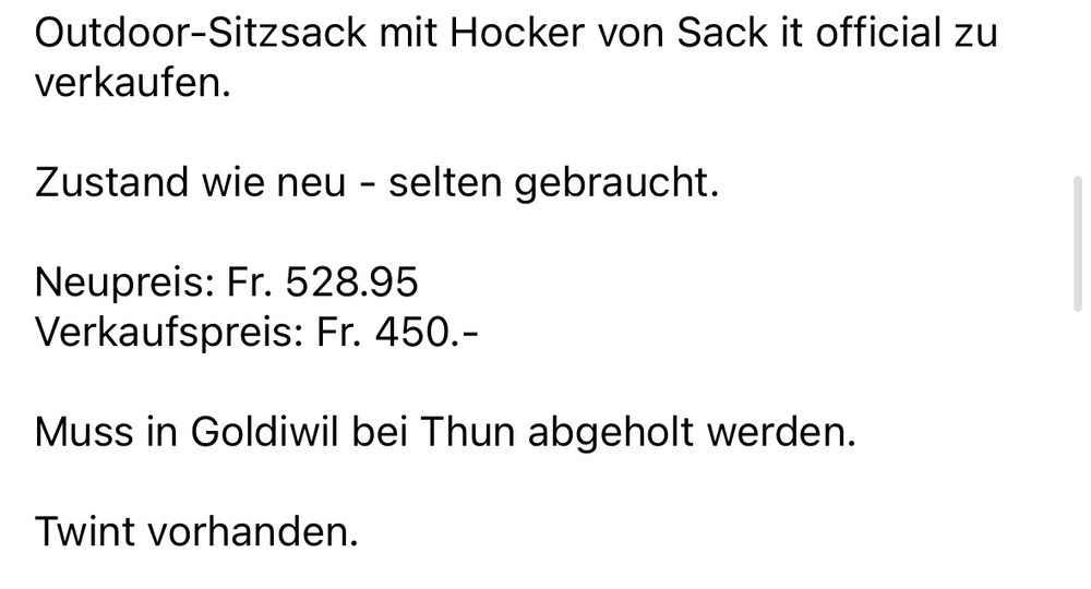 Sessel: Sack it Retro Sitzsack & Hocker outdoor – Gebraucht aus Goldiwil (Thun) von leevani 2