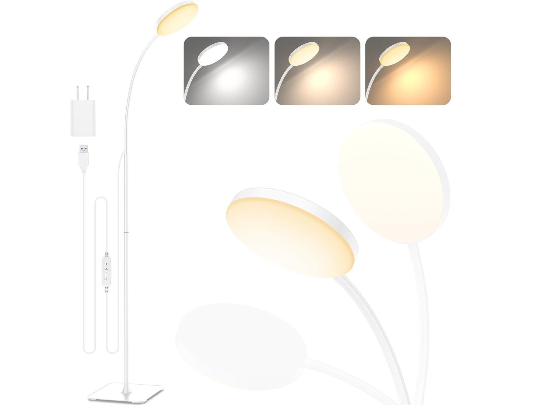 Lampade: Stehlampe, Leselampe, 3 Farbtemperaturen und 10 Helligkeiten – Nuovo e nell'imballaggio originale da Zürich venduto da MueDes