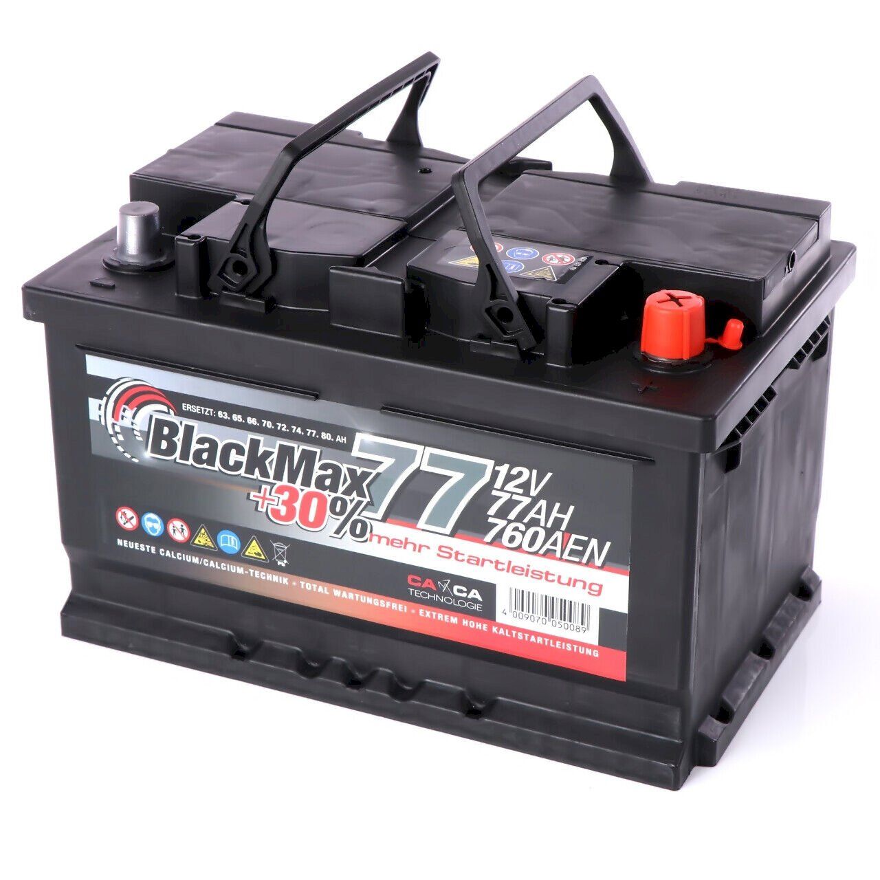 Batterien: BlackMax +30% 12V 77Ah Autobatterie – Neu und originalverpackt aus Bottighofen von zaap 1