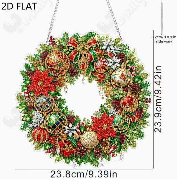 Bastelsets: Diamond Painting Aufhänger Weihnachtskranz – Neu und originalverpackt aus Obergösgen von Diamond-Painting 3