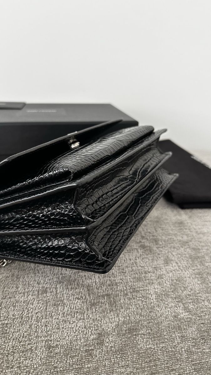 Saint Laurent Borse: YSL SUNSET MEDIUM IN CROCODILE-EMBOSSED LEDER – Nuovo (secondo la descrizione) da Birsfelden venduto da ant_ys8y 5