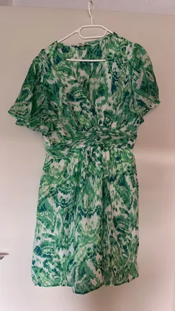 Damen Kleid kurz grün gemustert Lili&Lala