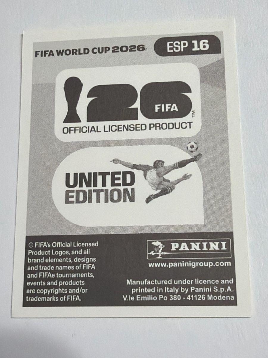 Panini Carte collezionabili: FIFA WM 2026 Dani Olmo ESP 16 – Nuovo (secondo la descrizione) da Uster venduto da oranger_pulli 1