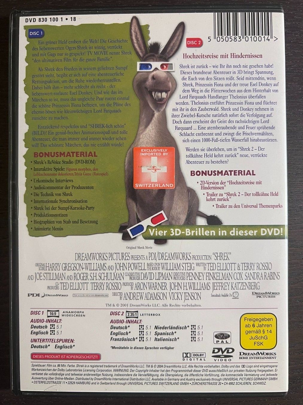 Alle DVDs: Shrek - Der tollkühne Held - 3D – Gebraucht aus Zürich von FilmFreunde 1