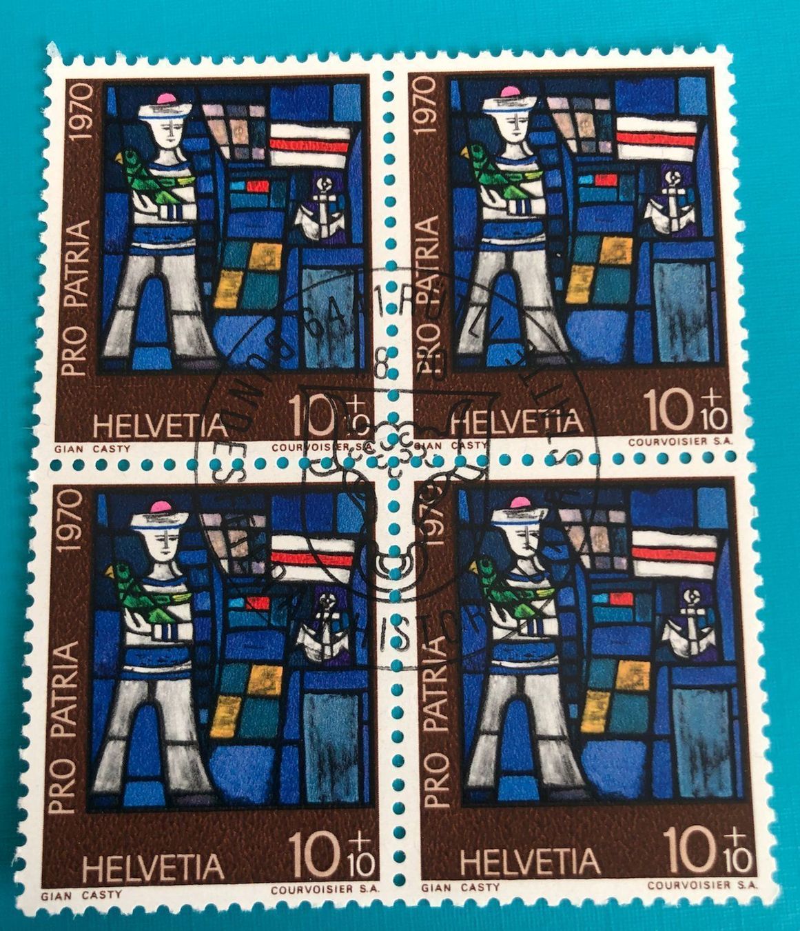 Alle Briefmarken: 4 er Block Nr.B 146 mit Vollstempel – Gebraucht aus Aarau von Billa007