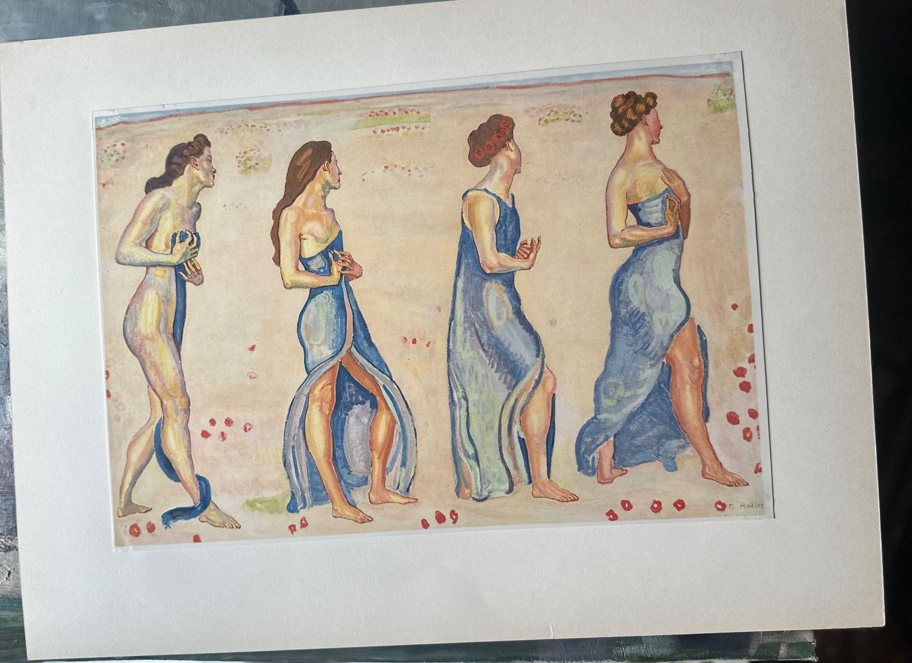 Grafica & Litografie: Ferdinand HODLER "Die Empfindung" 1903 – Usato da Grellingen venduto da luxuskunst 1