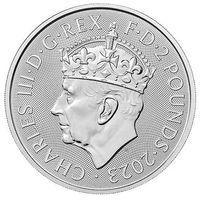 1 Unze - Britannia 2023 King Charles III mit Krone