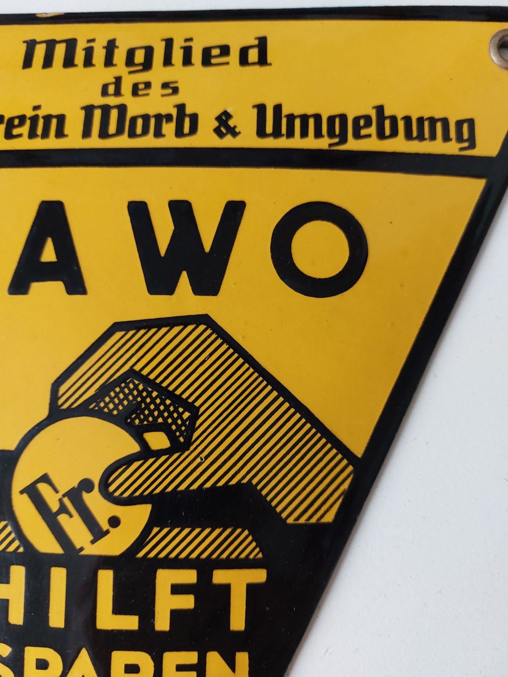 Cailler Insegne: Emailschild RAWO Worb Bern Plaque émaillée – Usato da Schenkon venduto da TG10 5