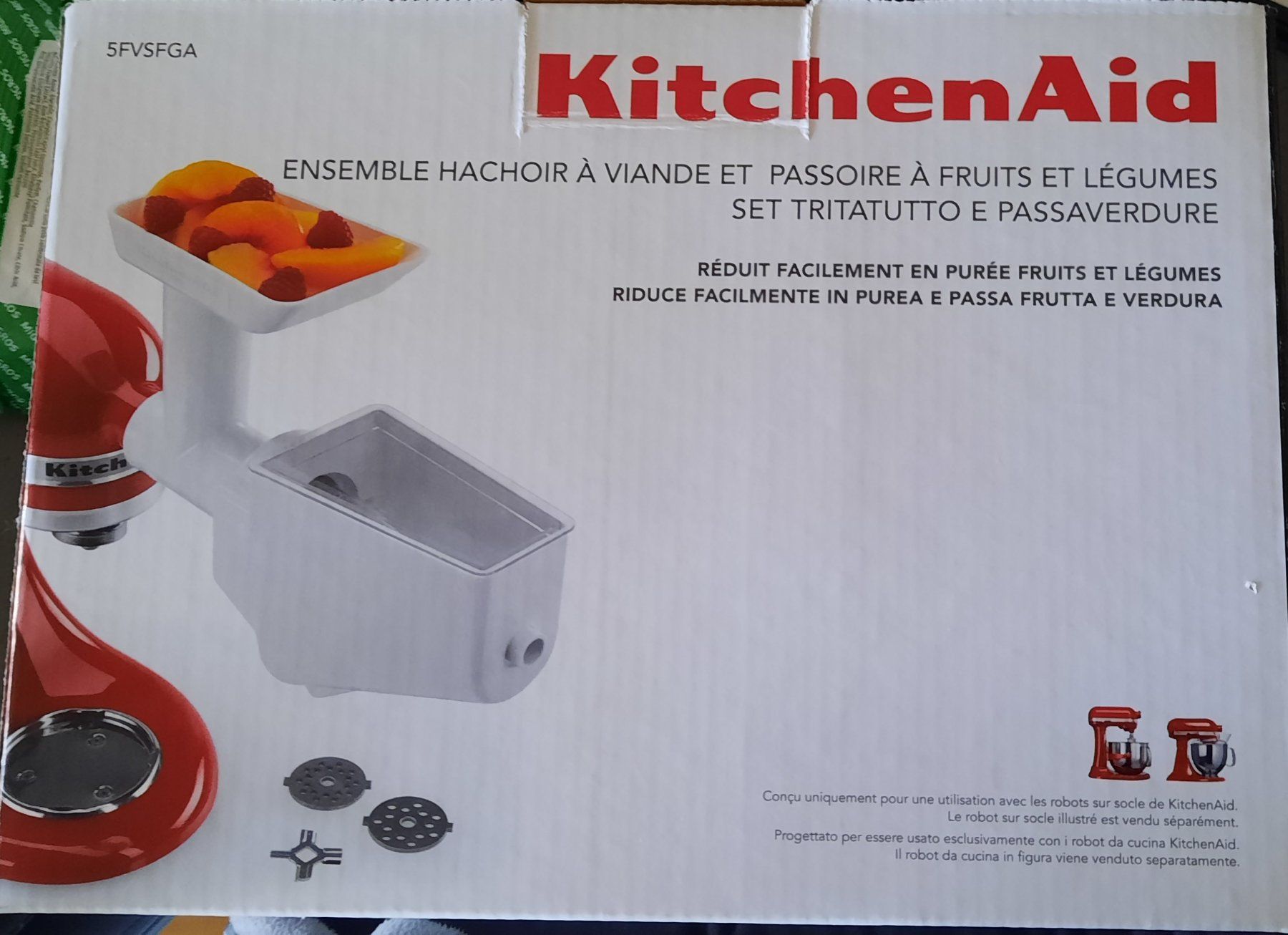 Kitchenaid Elettrodomestici da cucina: Hachoir à Viande KitchenAid Accessoire Robot – Nuovo e nell'imballaggio originale da Cornaux NE venduto da petitpied