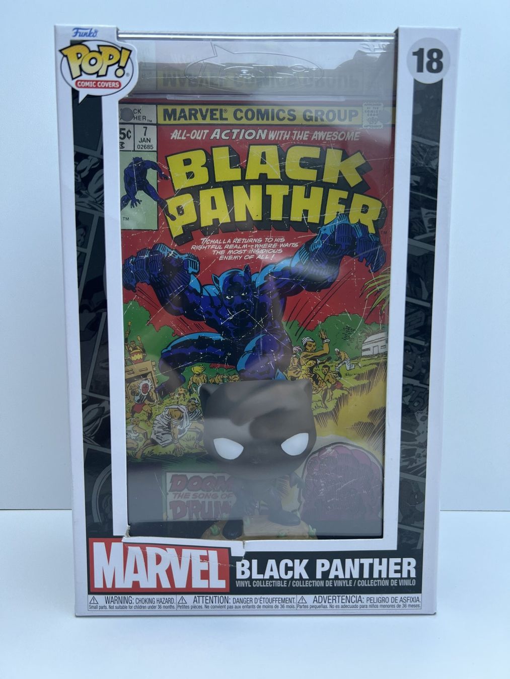 Funko Statuette: Funko POP! Comic Covers Black Panther – Nuovo e nell'imballaggio originale da Le Mouret venduto da perfectbijou