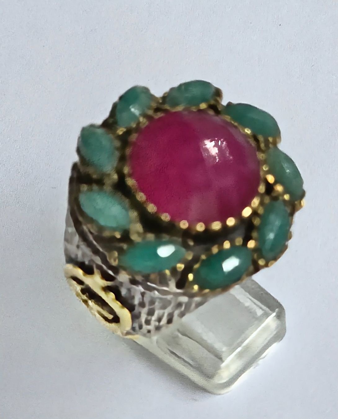 Bagues: Rubin Smaragd Fingerring – Neuf (Voir description) à Zürich par adriben 5