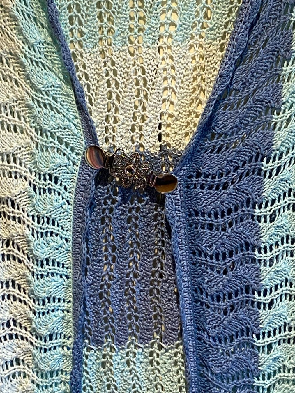 Giacche: STRICKJACKE-BIJOUX, EINZELSTÜCK-BLAU-TÜRKIS – Nuovo e nell'imballaggio originale da Meienried venduto da ManuelaBoutique 3