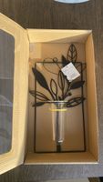 Wandvase HENRY Deko Glas Metall schwarz neu Bild Pflanze
