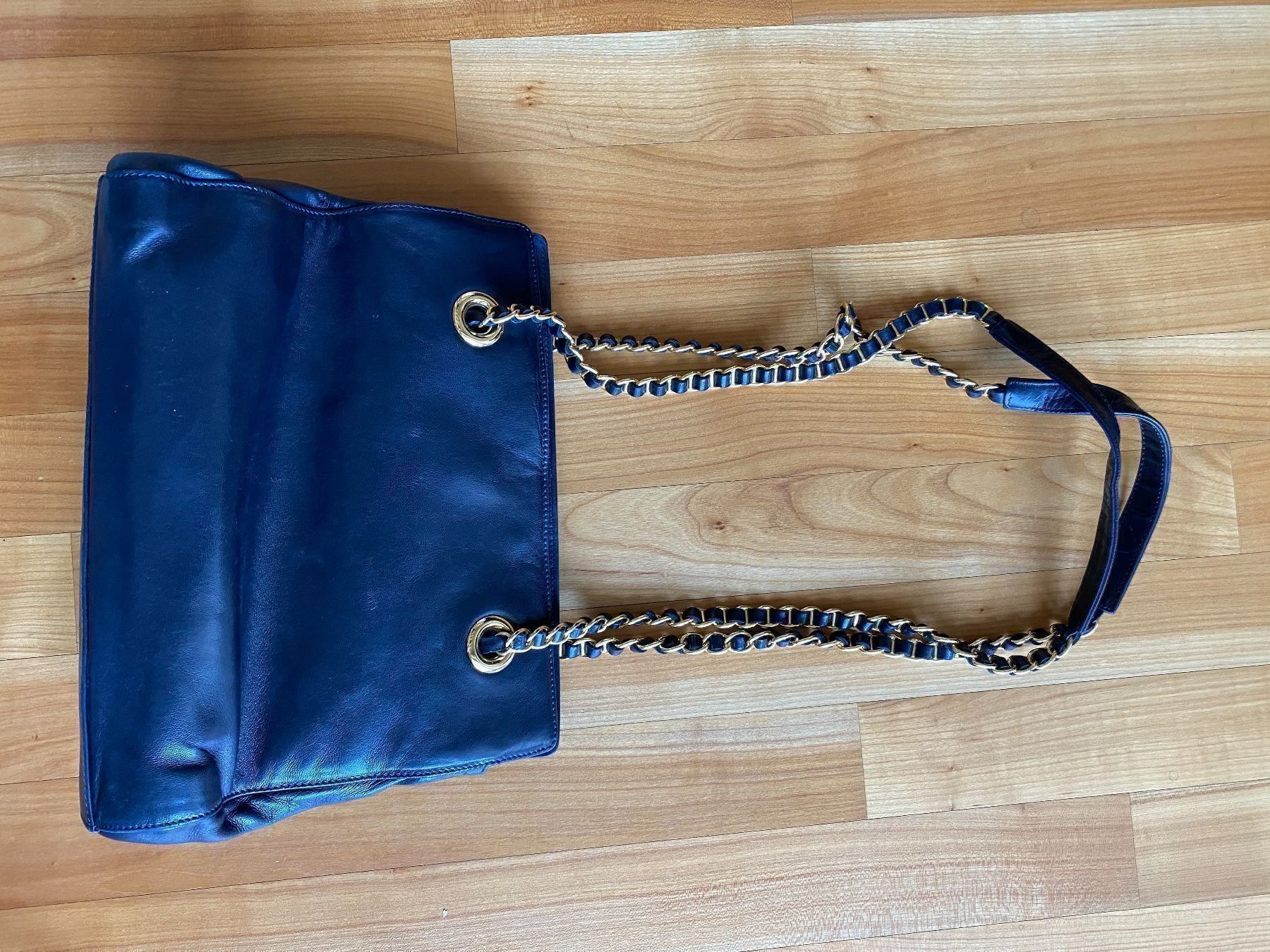Taschen für Damen: Blaue Leder Handtasche - weiches Leder – Neu (gemäss Beschreibung) aus Zug von tami12 2